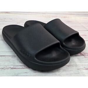 Adidas Adilette Lumia Slides Youth Size 5 Black Slip On Sandals Kids